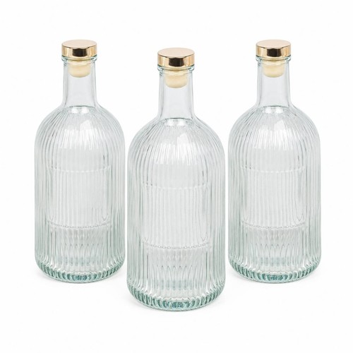 Ribbed glass water - 1/3/6,