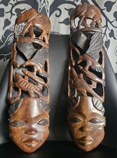 Vintage Pair African Wooden