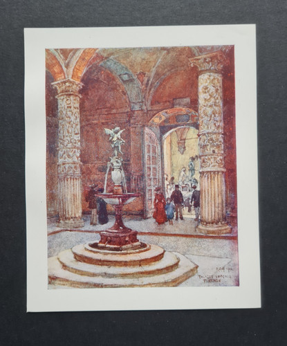 Antique 1905 print - -, palazzo