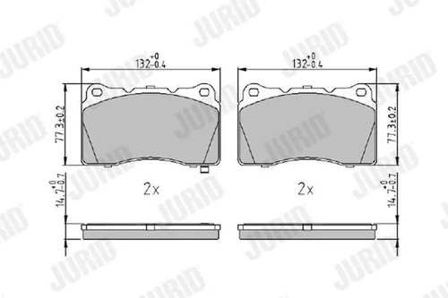 Brake pads 572508j jurid for - 572508j,