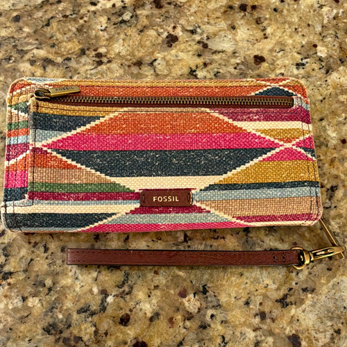 Fossil leather zip around - leather, zip-around