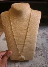 Gold Chain Necklace with Red Maple Leaf Pendant – Autumn Fall Jewelry