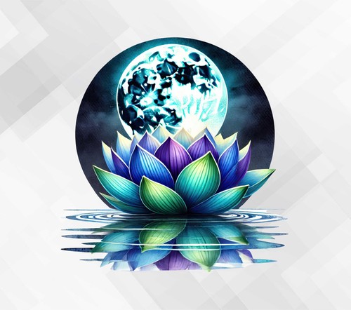 Lotus flower wall vinyl - wall, decal