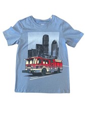 Carter’s Kids Boys Fire Truck City Skyline Skyscraper Graphic T-Shirt Size 8