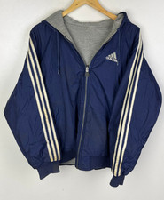 ADIDAS HOODED RAIN JACKET Size Medium 40"-42" Men's Fleece Lined 90's Vintage