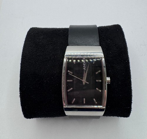 Dkny wristwatch black leather - dkny,