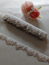 4 Meters Fancy Cream Gold Embroidery (Bridal Saree Sew On Trim Edge Border Lace