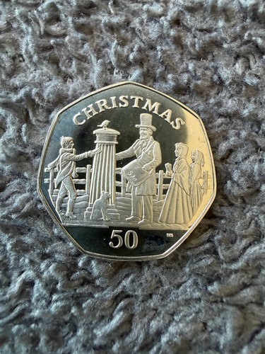 2001 christmas 50p postman - christmas,