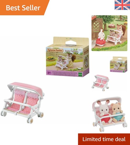 Compact double pushchair - pushchair, in