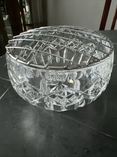 Vintage large clear glass rose - large,
