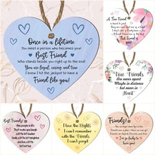 Best Friend Heart Plaque-Funny Friendship Thoughful Keepsake Bestie Decor Gift