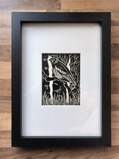 ‘Hawfinch’- Framed Woodcut
