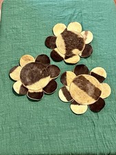 Vintage Set of 3 Real Zebra