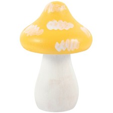 Wooden Mushroom Sculpture Wood Mushroom Statue Shelf Decor Garden Ornament
