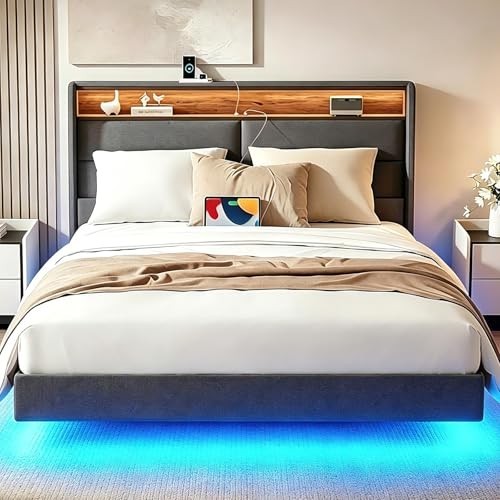 Floating king size bed frame - king,