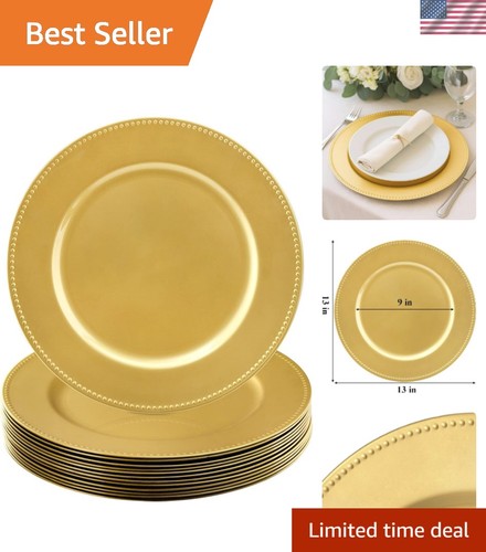 Pack plastic gold charger - 12,