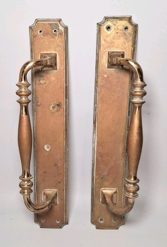 Pair antique brass large pull - pair,