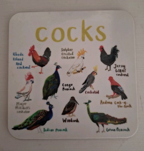 Funny cocks coaster bird - coaster,