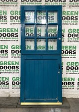 WOODEN STABLE DOOR HALF DANISH GEORGIAN BARS EXTERNAL EXTERIOR DOUBLE GLAZED