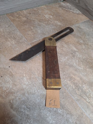 Vintage wood and brass joiners - brass,