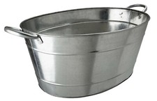 Galvanised steel beverage tub - steel,
