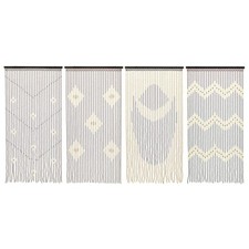 JVL Tuscany Hanging Wooden Beaded Door Curtain Screen,180 X 90cm