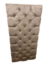 Elegant Headboard In Crushed Velvet With Diamond ( For Double Bed, Silver)