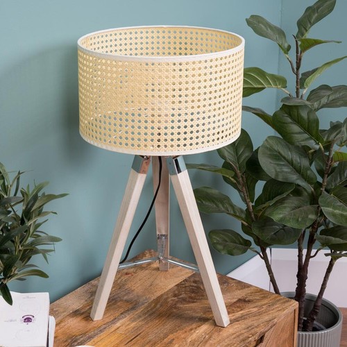 Tripod table lamp wooden - tripod,