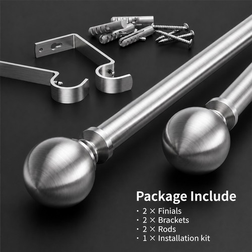 Extendable curtain poles for - poles,