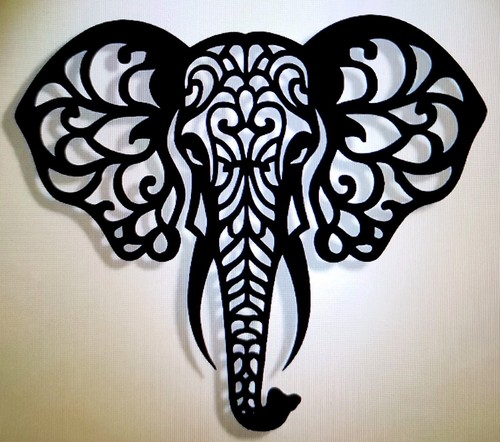 Elegant elephant head metal - elephant,