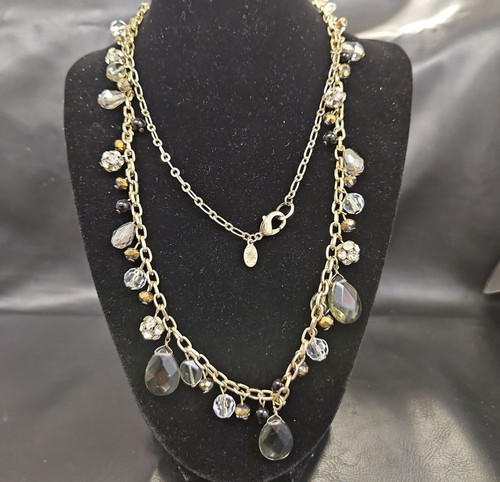 Gold tone layered teardrop - layered, &