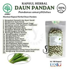 Pandan Leaf Herbal Capsules 100 Count Natural Botanical Aromatic