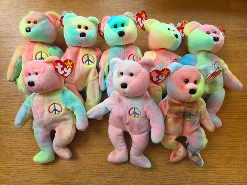 Beanie babies peace - beanie, bear