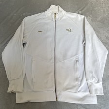 Nike Ronaldinho R10 Men's Track Top Jacket White Size M/L Vintage Silver Tag