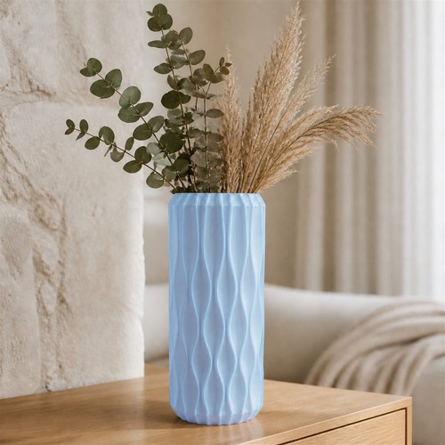 Modern wave vase - modern, ribbed