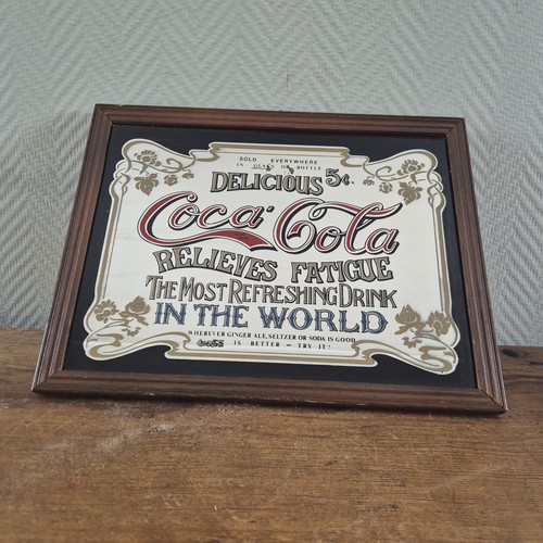 Vintage coca cola bar mirror - vintage,