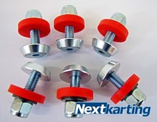 GO KART FLOOR TRAY FITTING KIT- PACK OF 6 - CADET ROTAX TKM IAME X30 HONDA PRO -