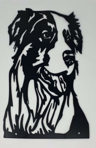 Collie dog metal wall - collie, art