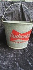 BUDWEISER Vintage Metal Pail Beer Bucket