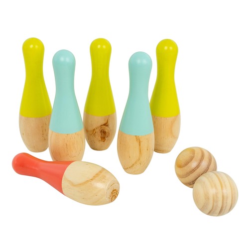 Toys wooden skittles set - wooden,
