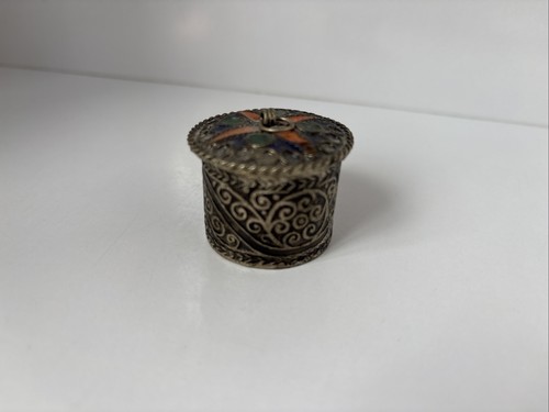 Pill trinket box orange - trinket,