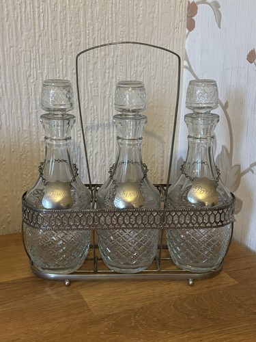 Vintage metal tantalus with - vintage,