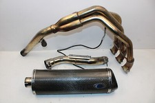 Triumph Speed Triple 955i Blue Flame Exhaust carbon fibre stainless steel head 