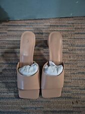 BNWT Long Tall Sally Size 8 Beige Mule Heeled Shoes (v)