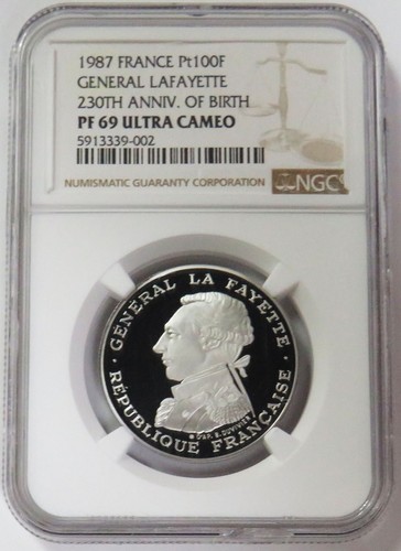 1987 platinum france - france, 100