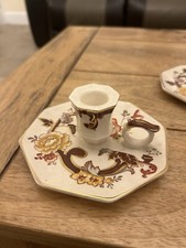 Pair Mason Brown Velvet Candle