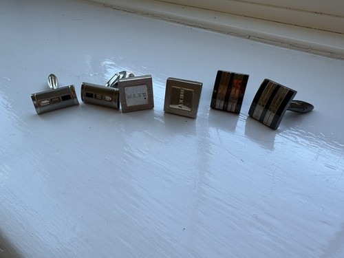 Pairs modern cufflinks - ,