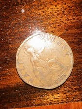 ? 1930 George V Half Penny – Rare Clipped Planchet Mint Error – Great Britain