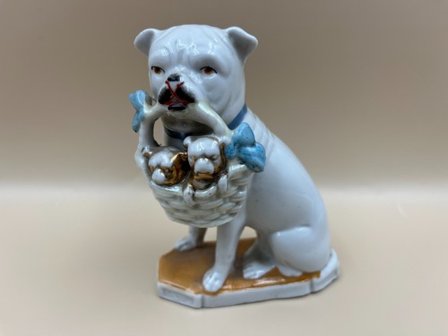 Antique porcelain pug dog 11 - porcelain, dog,