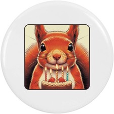 'Red Squirrel Holding Cake'